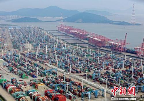 浙江寧波舟山港?！≌掠聺?攝